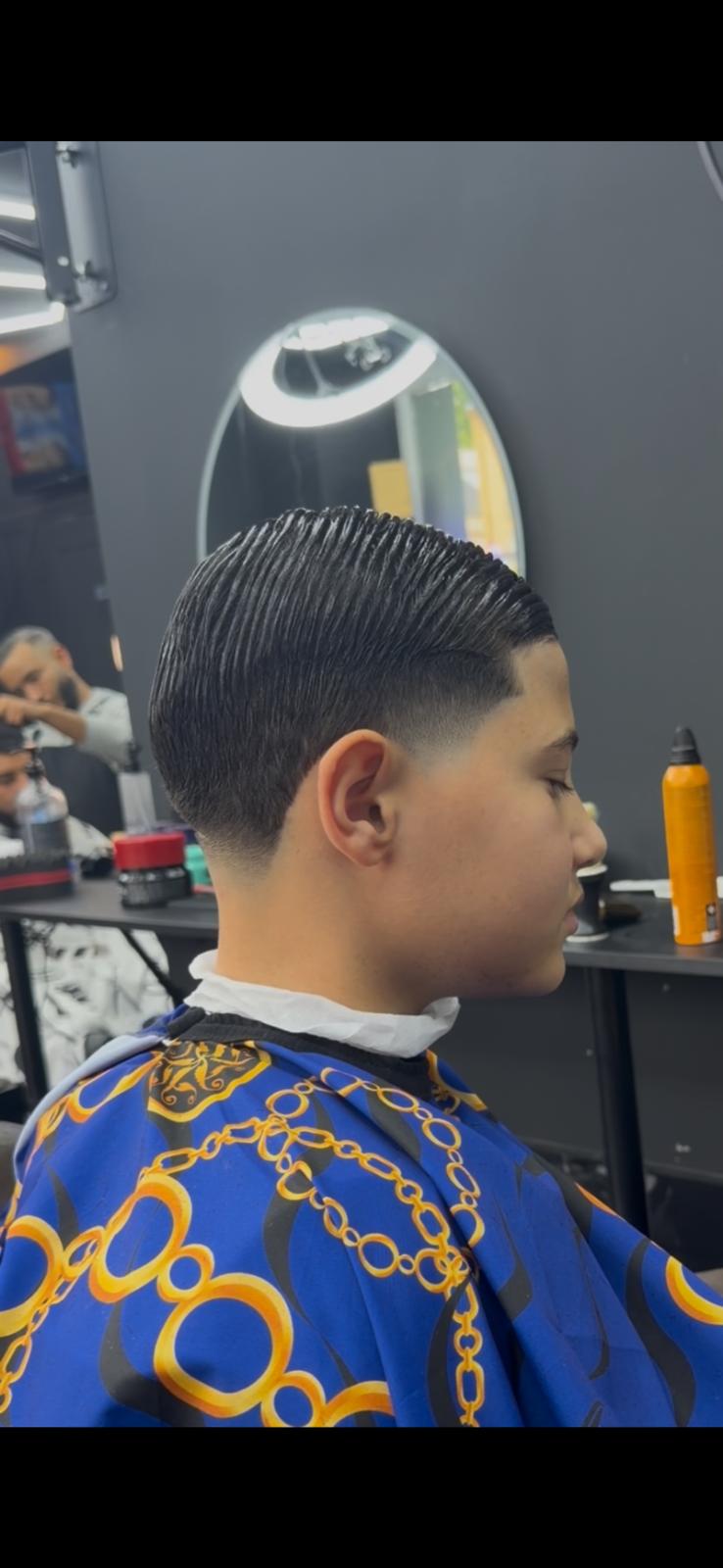 Coupe avec dégradé bas et finitions